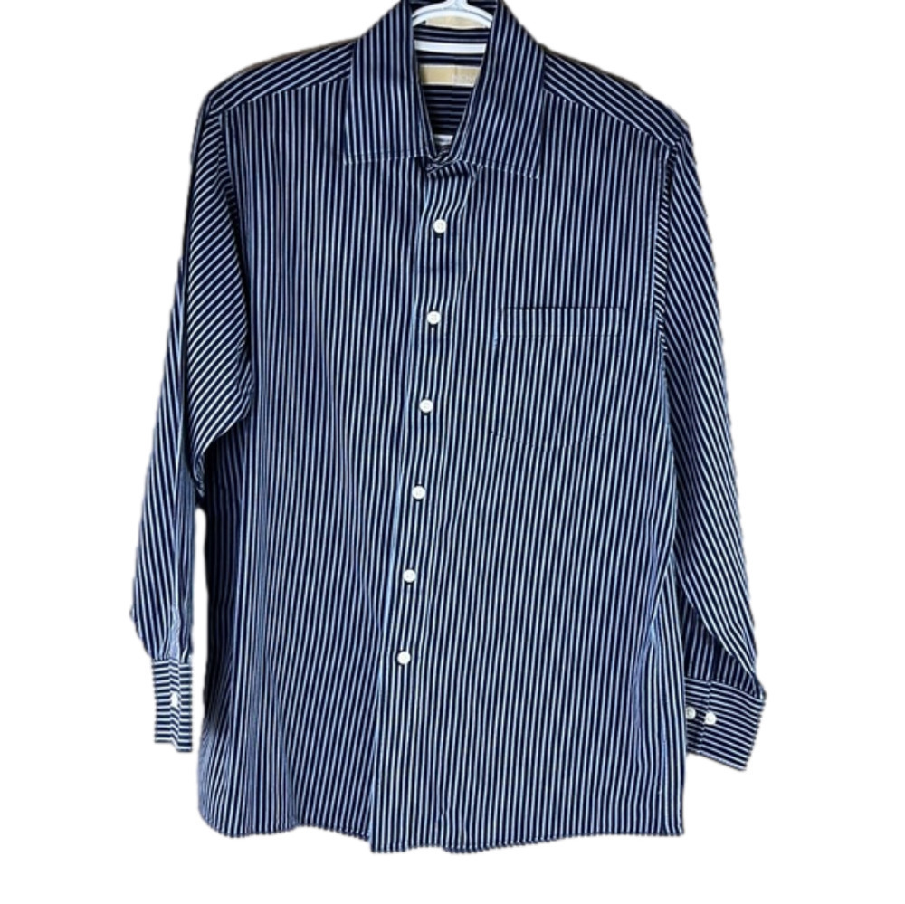 Michael Kors Blue pinstripe button  down shirt